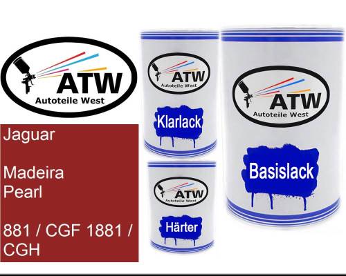 Jaguar, Madeira Pearl, 881 / CGF 1881 / CGH: 500ml Lackdose + 500ml Klarlack + 250ml Härter - Set, von ATW Autoteile West.